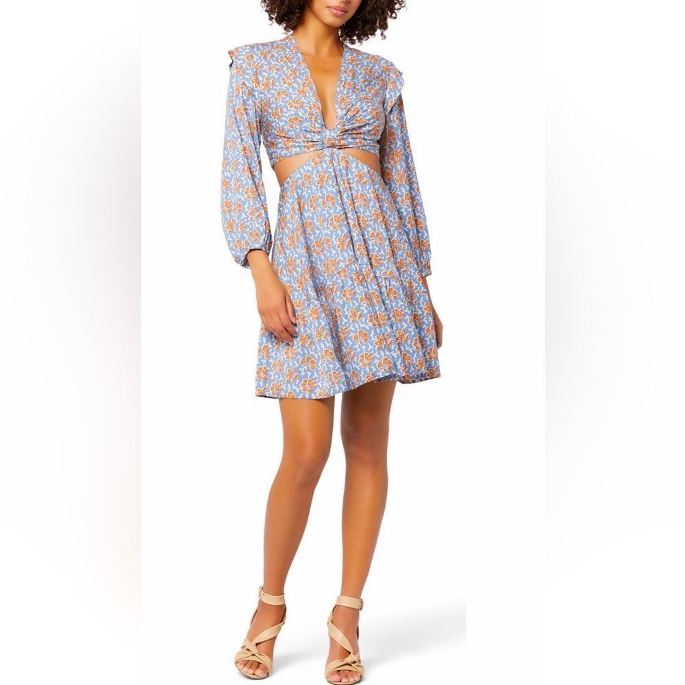 NEW Joie Maeve Floral Cutout Long Sleeve
Minidress Floral Blue Dress Size 8